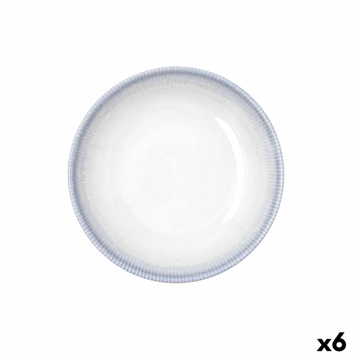 Plato Hondo Bidasoa Lea Hydrozero Blanco Cerámica Ø 20 cm (6 Unidades)