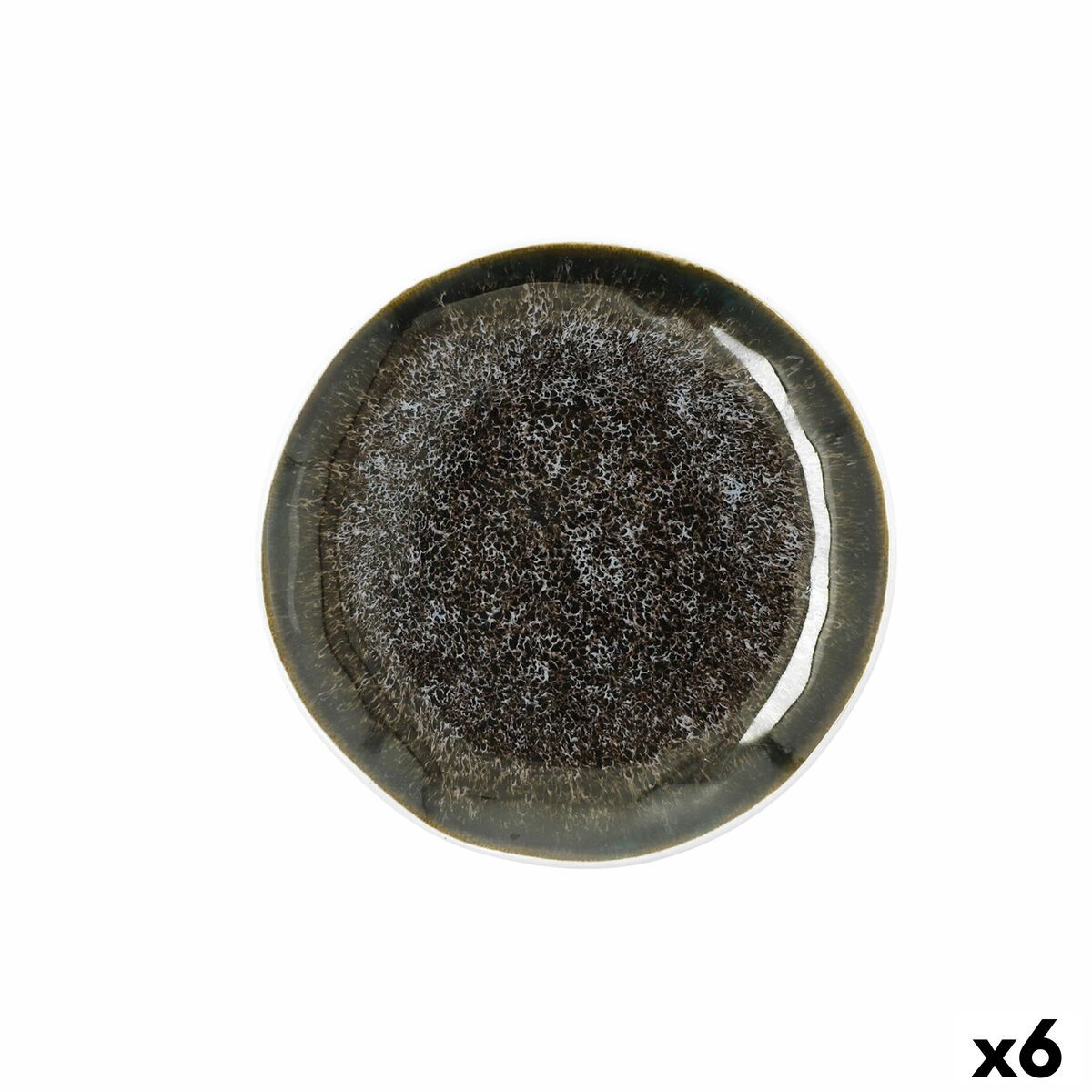 Plato Bidasoa Elite Marrón Cerámica Ø 16 cm Pan (6 Unidades)