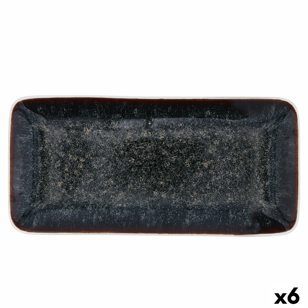Bandeja de Aperitivos Bidasoa Elite Marrón 30 x 14,5 x 2,6 cm (6 Unidades)