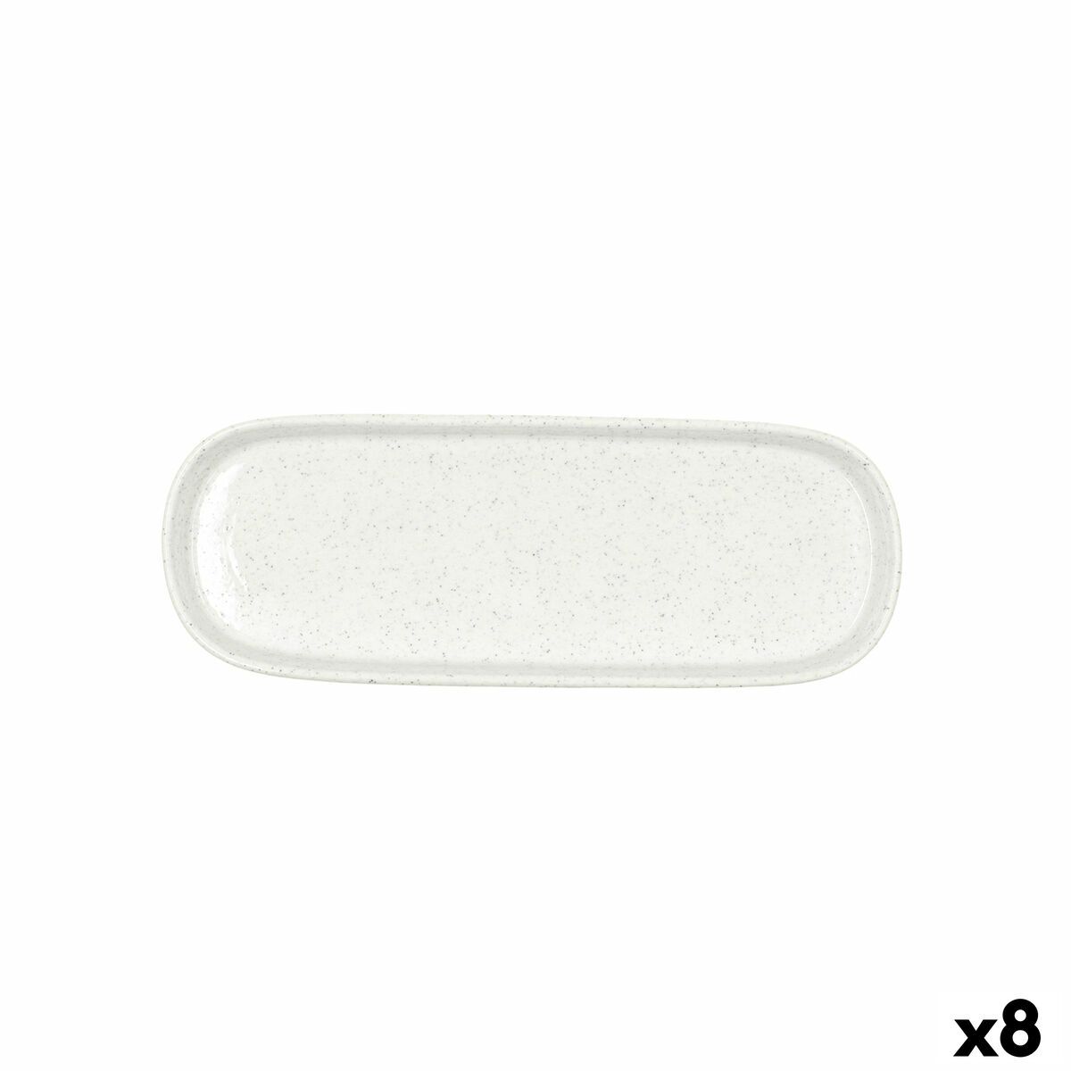 Bandeja de Aperitivos Bidasoa Elite Blanco 22 x 8 x 25 cm (8 Unidades)