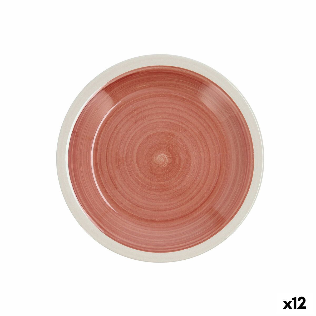 Plato de Postre Quid Calypso Terracota Cerámica Ø 19 cm (12 Unidades)