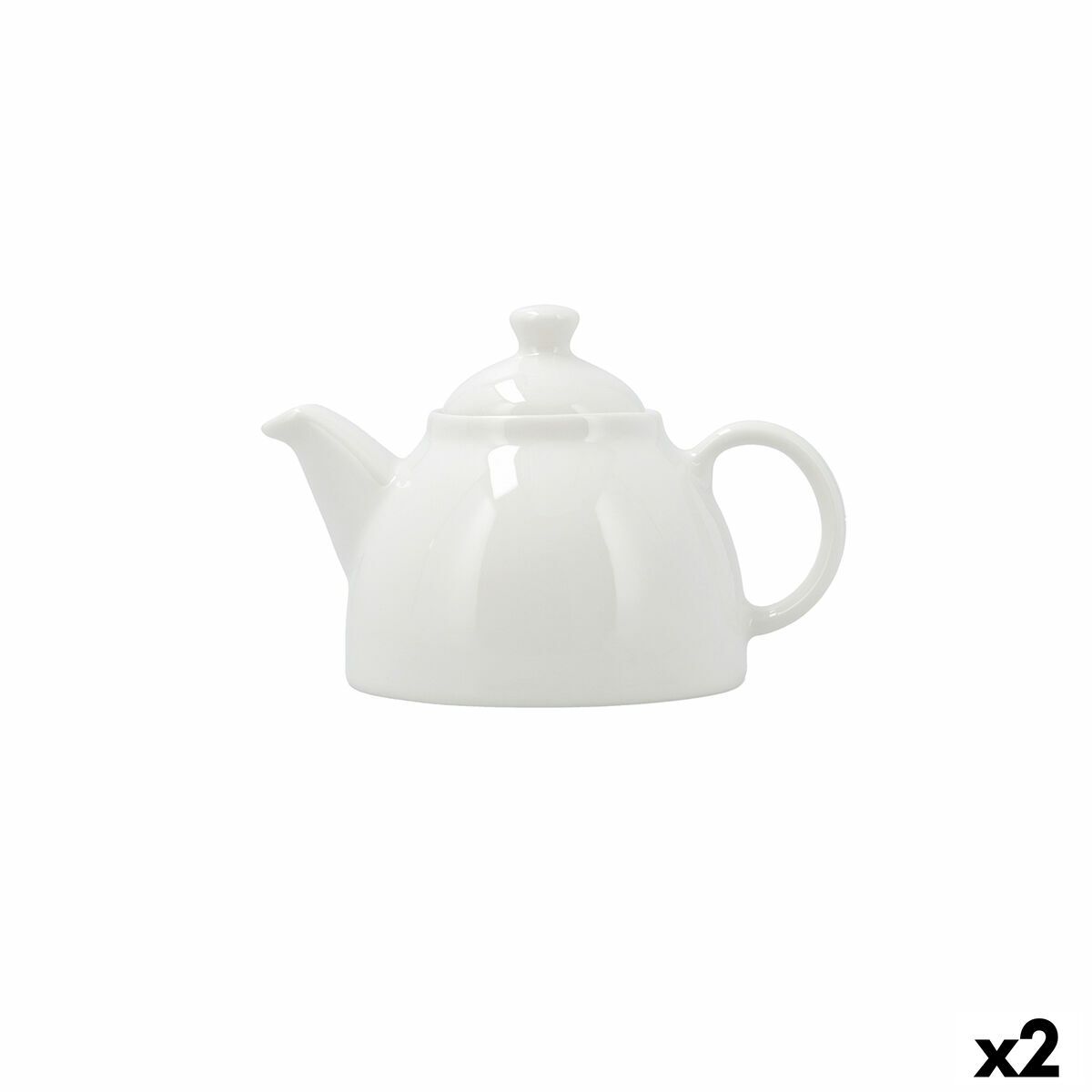 Tetera Bidasoa Serenity Hydrozero Blanco Cerámica 630 ml (2 Unidades)