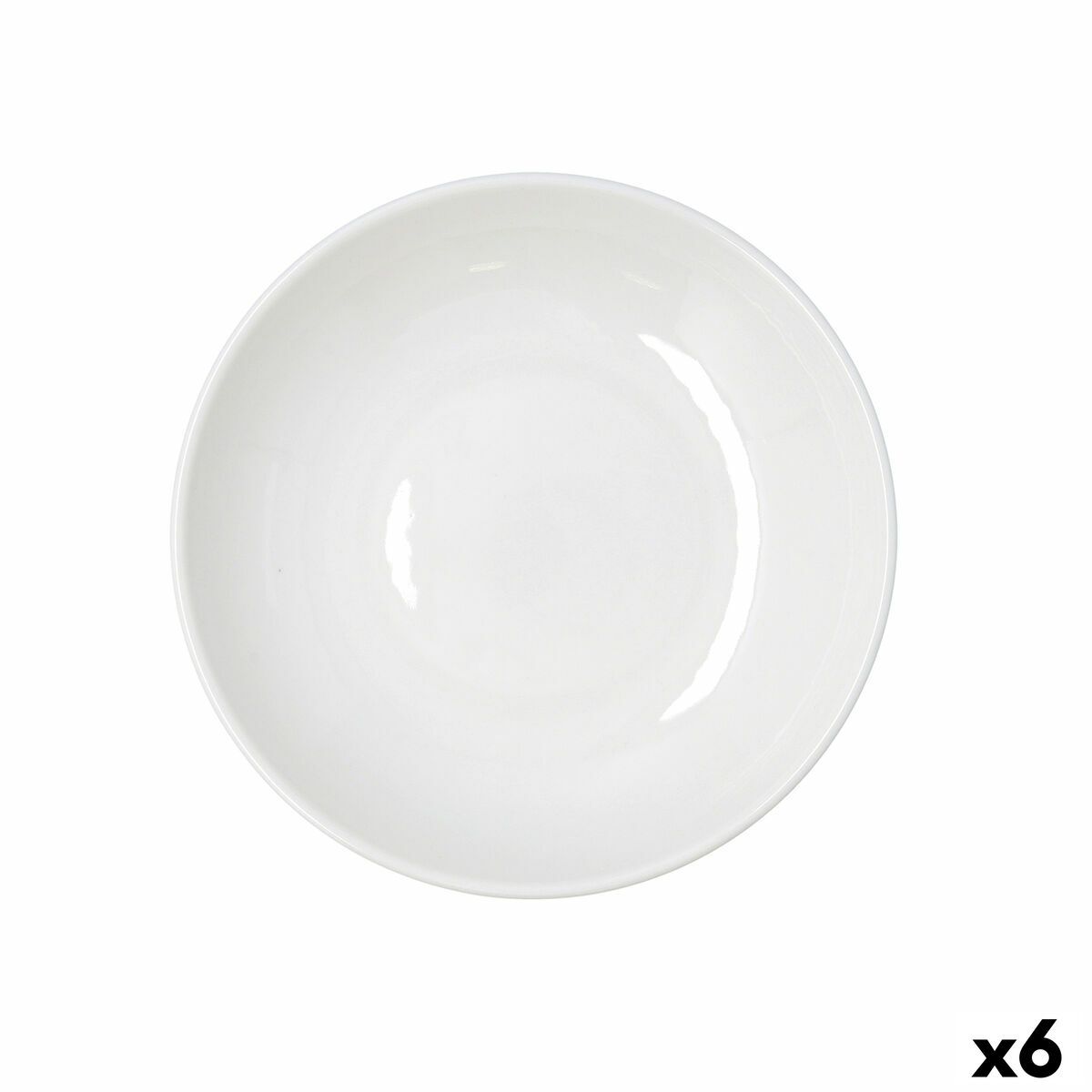 Plato Hondo Bidasoa Harmony Hydrozero Blanco Cerámica Ø 23 cm (6 Unidades)
