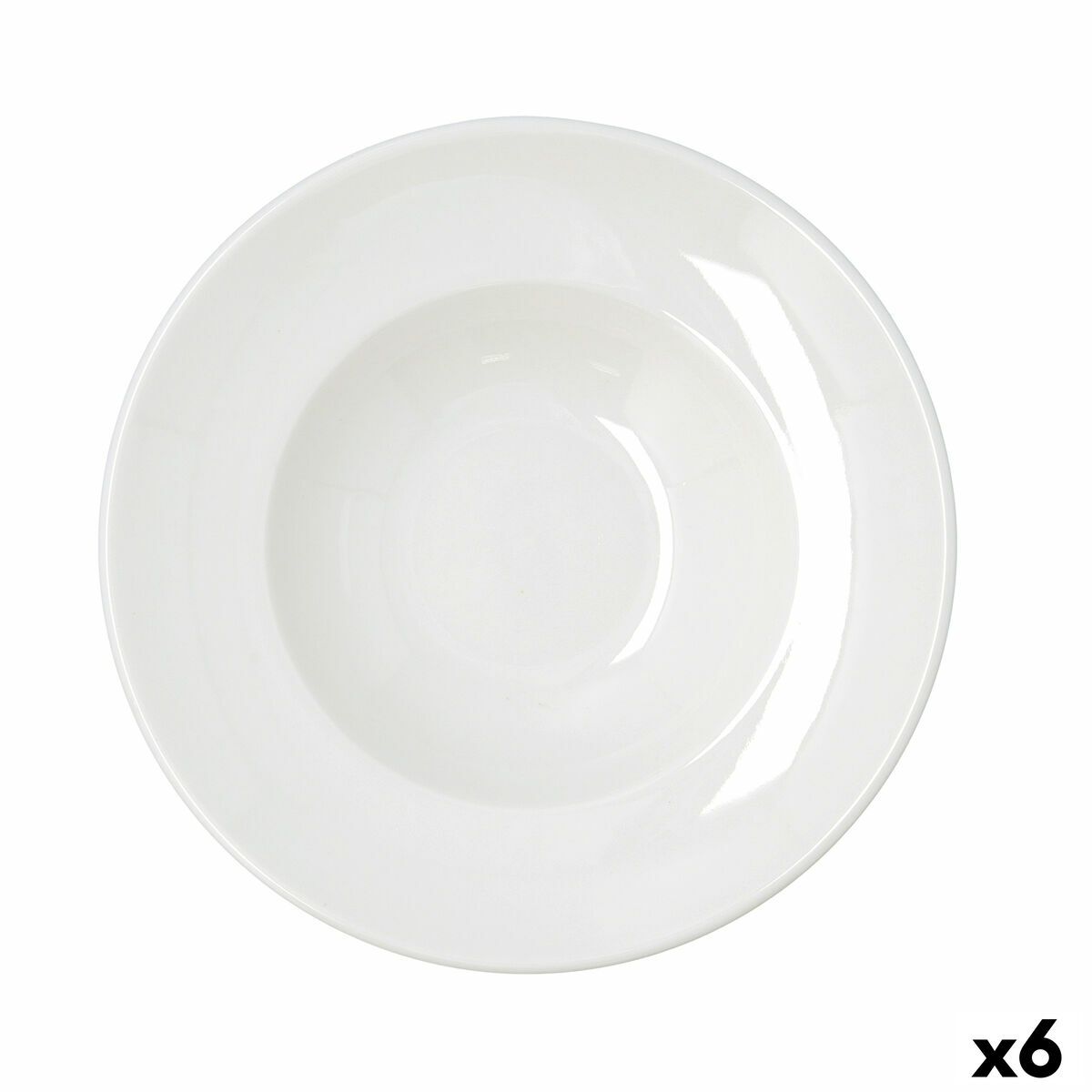Plato para Pasta Bidasoa Harmony Hydrozero Blanco Cerámica Ø 27 cm (6 Unidades)