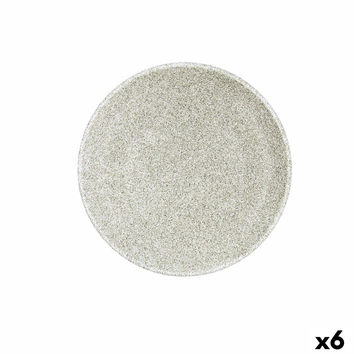 Plato de Postre Bidasoa Element Hydrozero Beige Cerámica Ø 21 cm (6 Unidades)