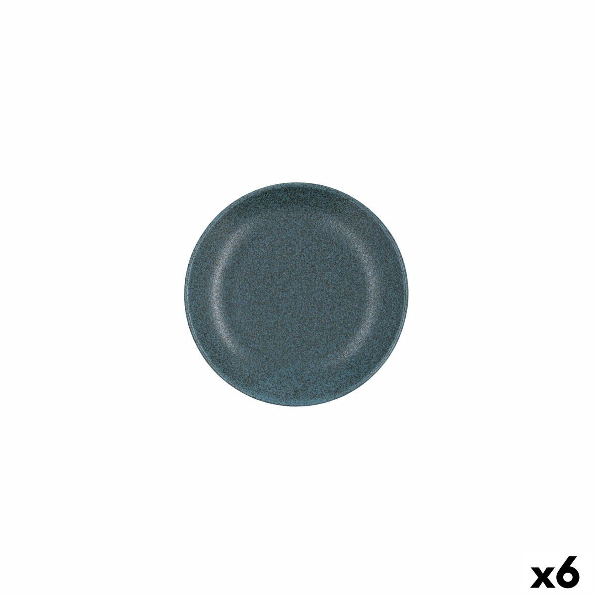 Plato Bidasoa Element Hydrozero Azul Cerámica Ø 15 cm Pan (6 Unidades)