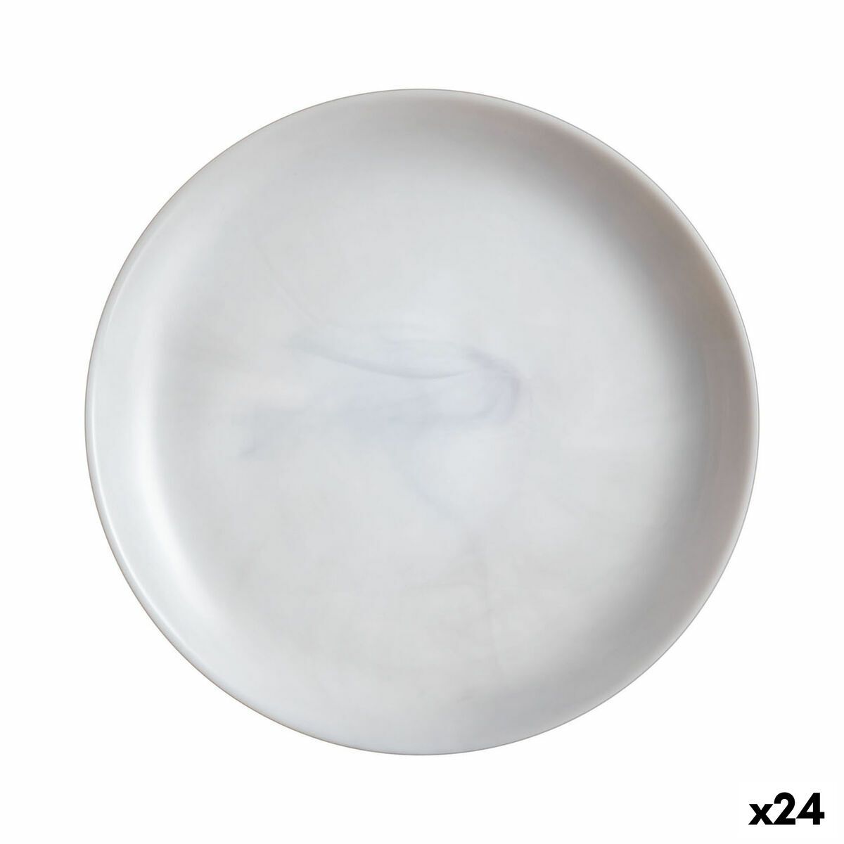 Plato de Postre Luminarc Diwali Granit Marb Bicolor Vidrio Ø 19 cm (24 Unidades)