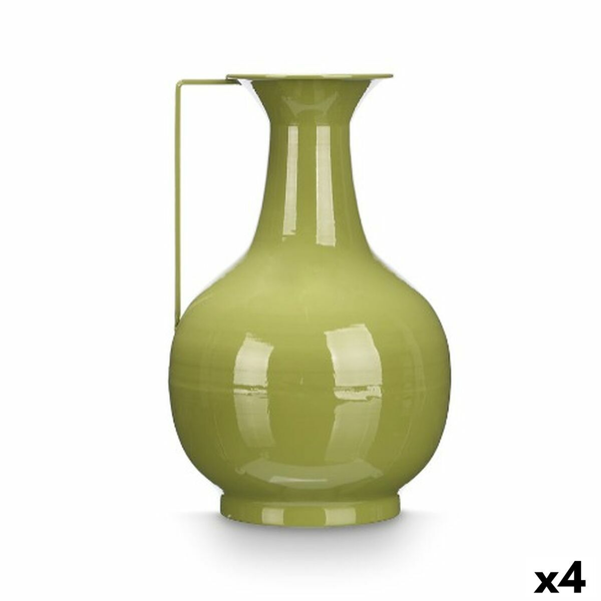 Jarrón Gift Decor Verde Hierro Bola 24 x 38 x 14,8 cm (4 Unidades)