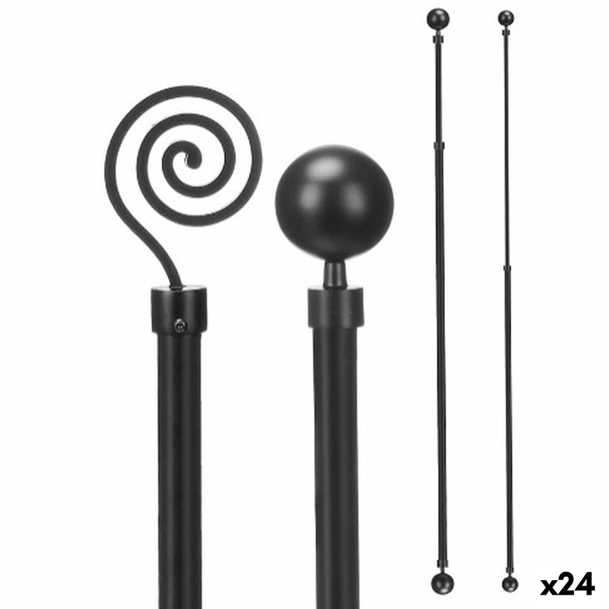 Barra para Cortinas Gift Decor Extensible 160-320 cm (24 Unidades)