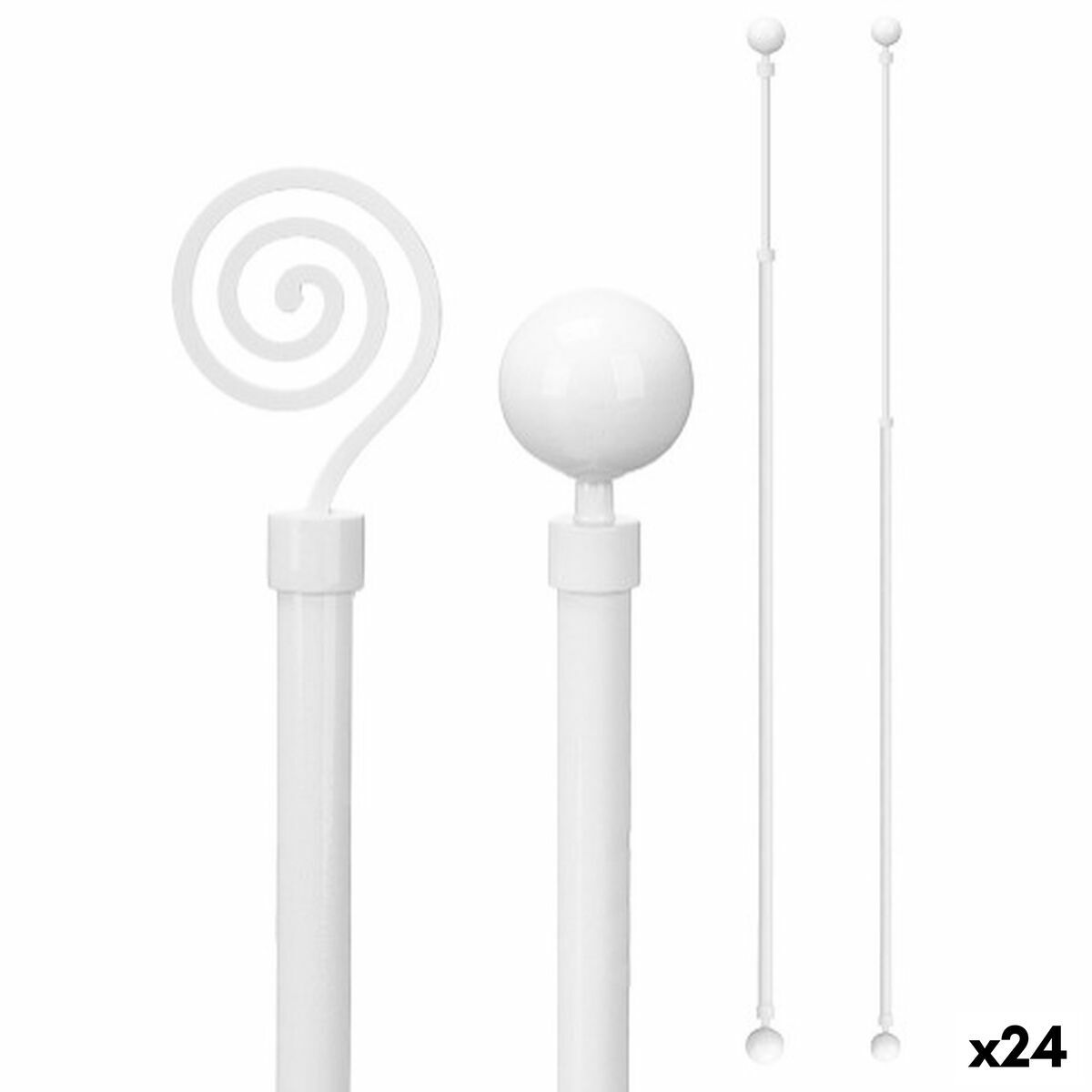 Barra para Cortinas Gift Decor Extensible 160-320 cm (24 Unidades)