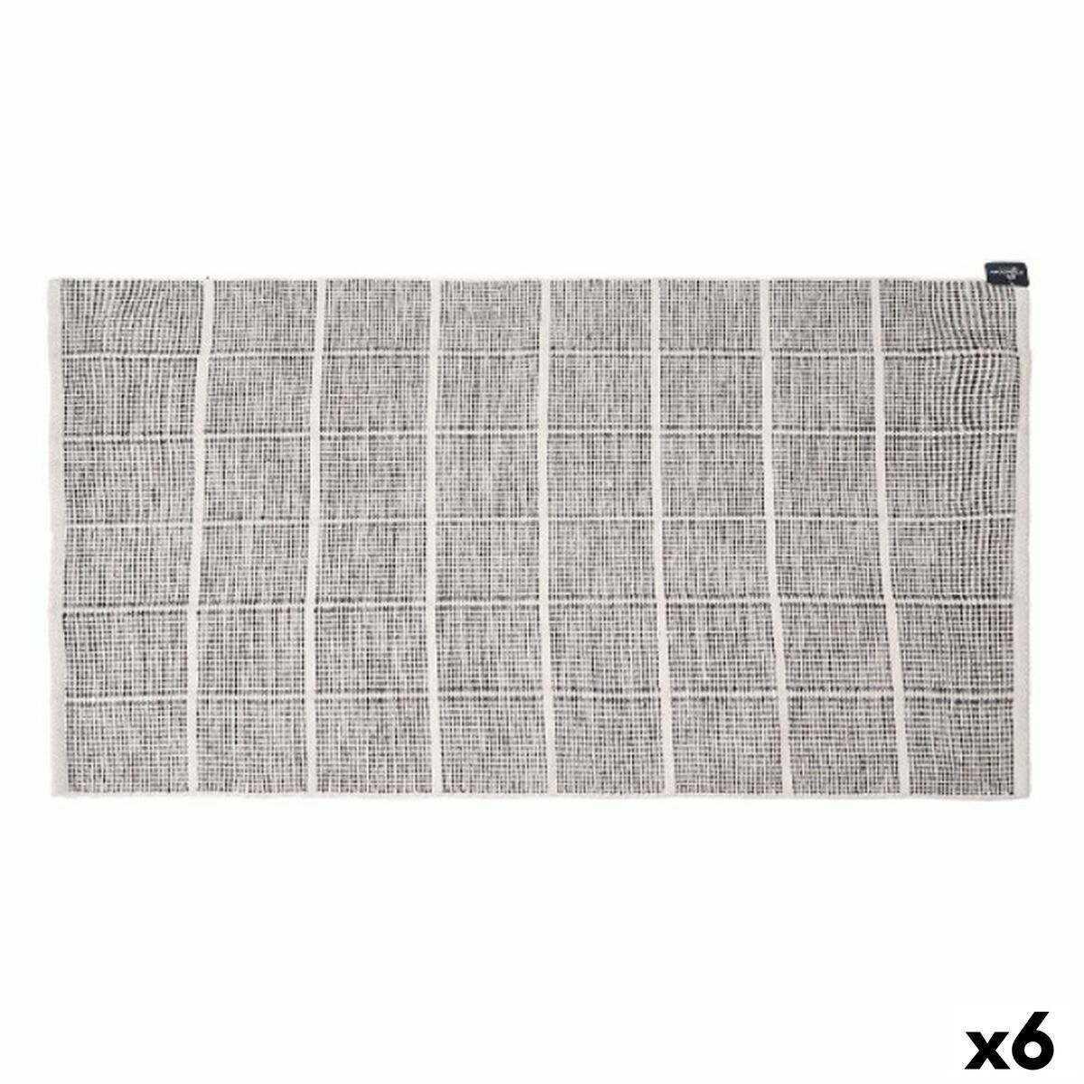 Alfombra Gift Decor Gris Cuadros 140 x 80 cm (6 Unidades)
