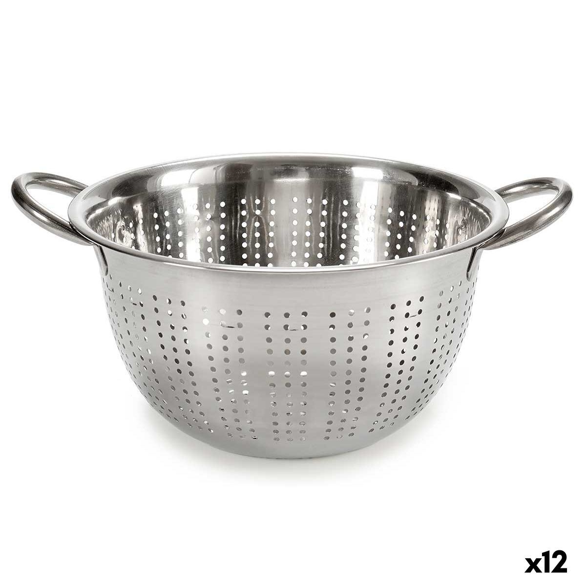 Colador Kinvara Plateado Acero Inoxidable 30,5 x 14 x 24 cm (12 Unidades)