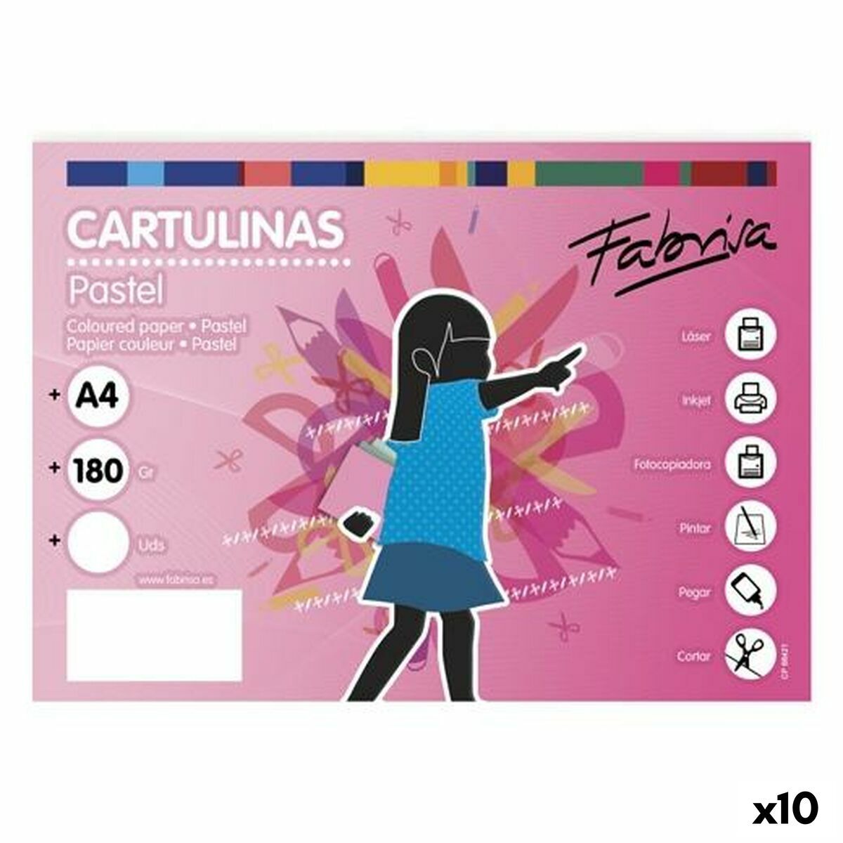 Cartulinas Fabrisa Blanco (10 Unidades)