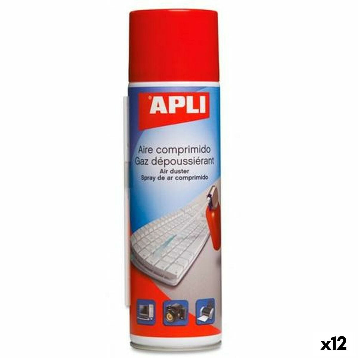 Limpiador de Gas comprimido Apli 400 ml (12 Unidades)