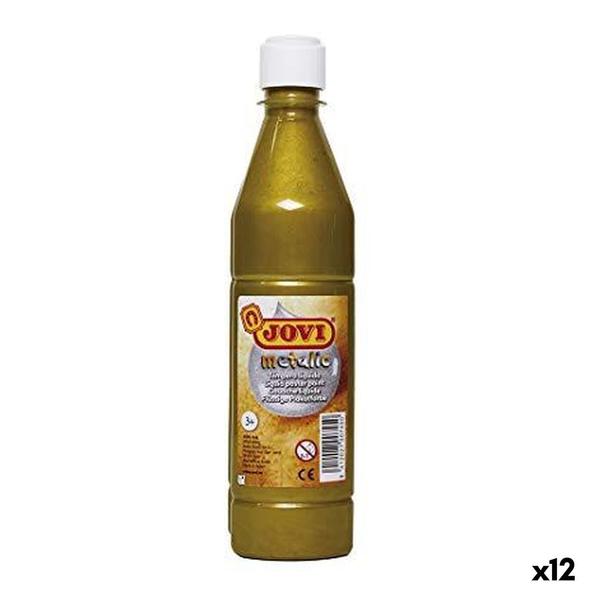 Témpera Jovi SCHOOL Dorado 500 ml (12 Unidades)