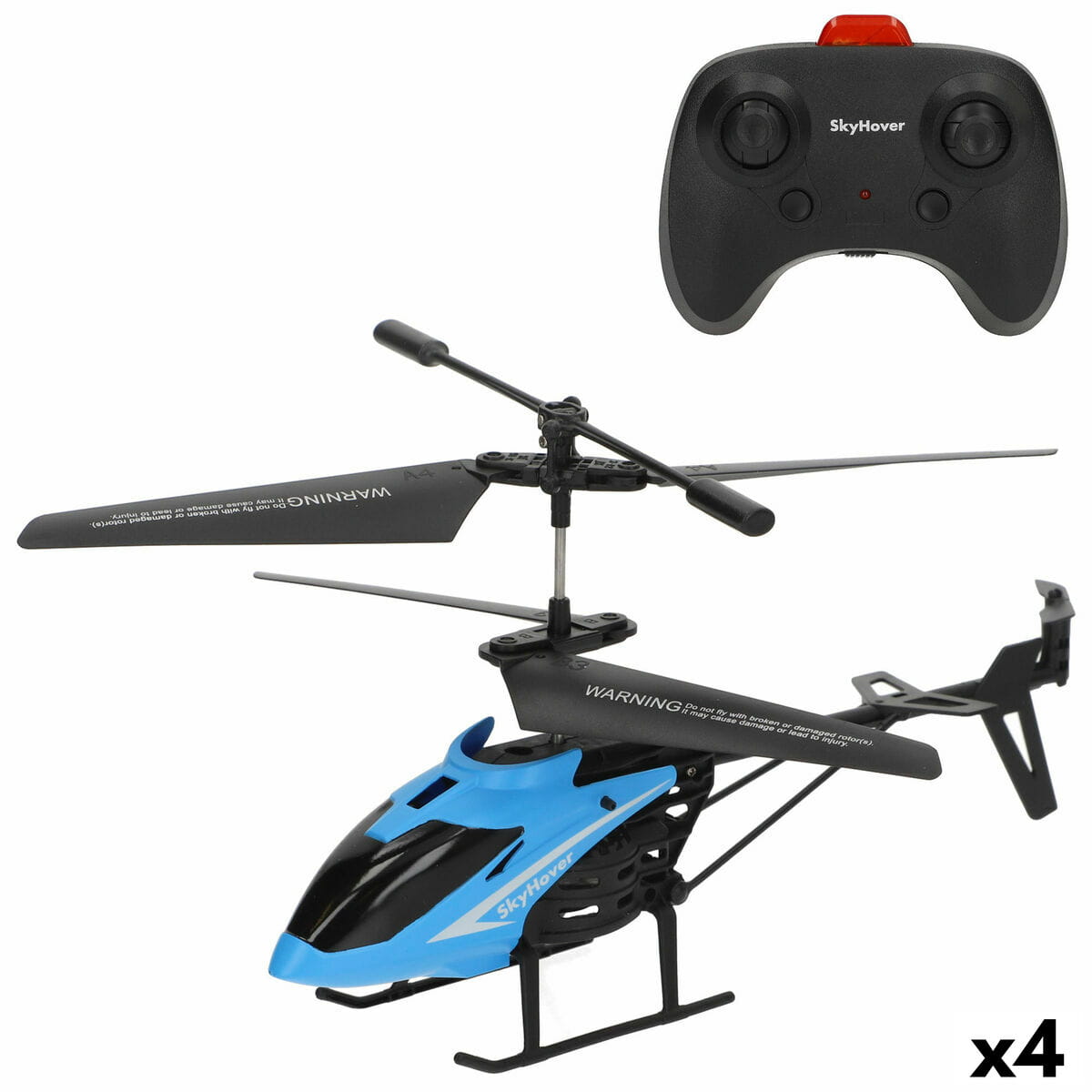 Helicóptero con Radiocontrol Colorbaby (4 Unidades)