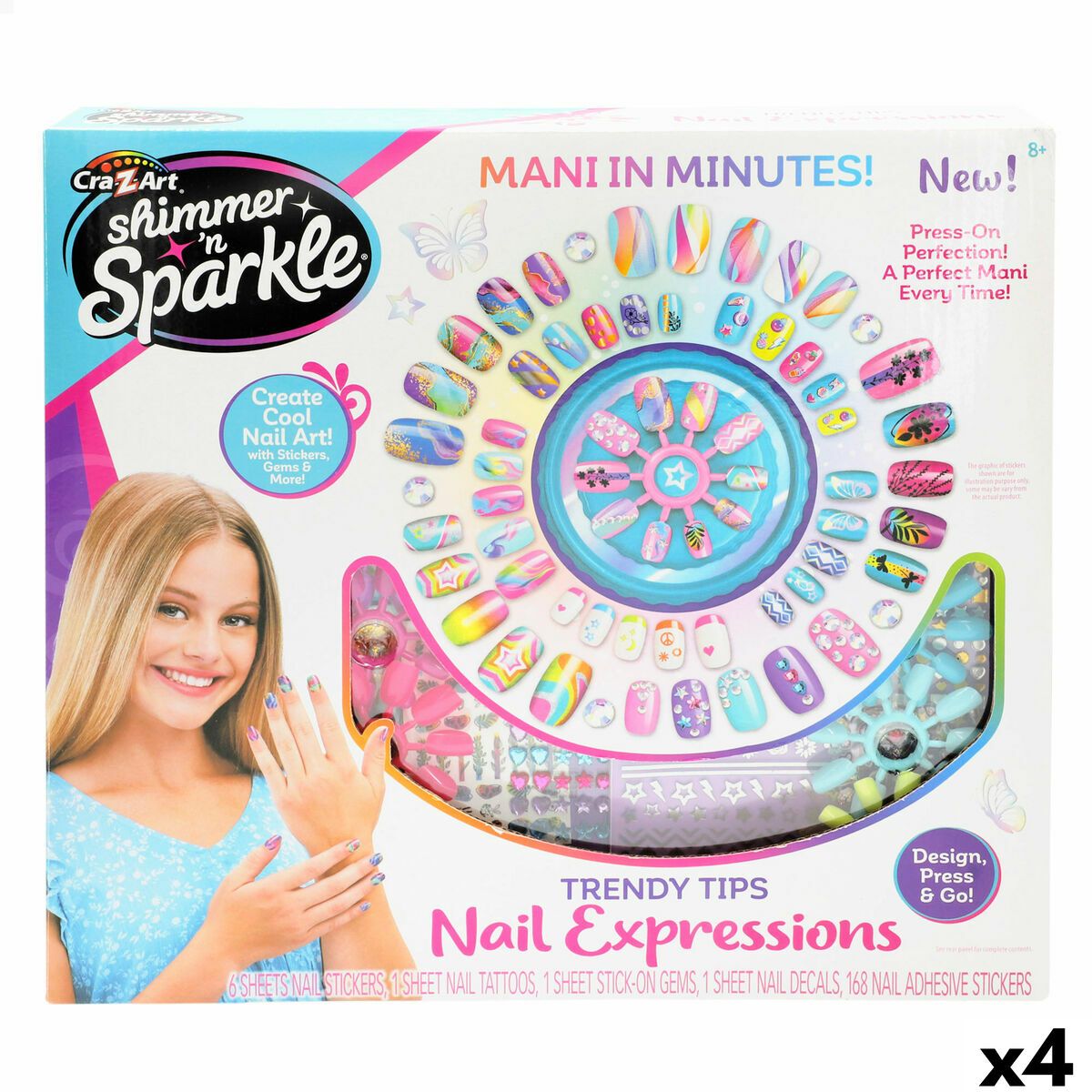 Set de Diseño de Uñas Cra-Z-Art 4 Unidades