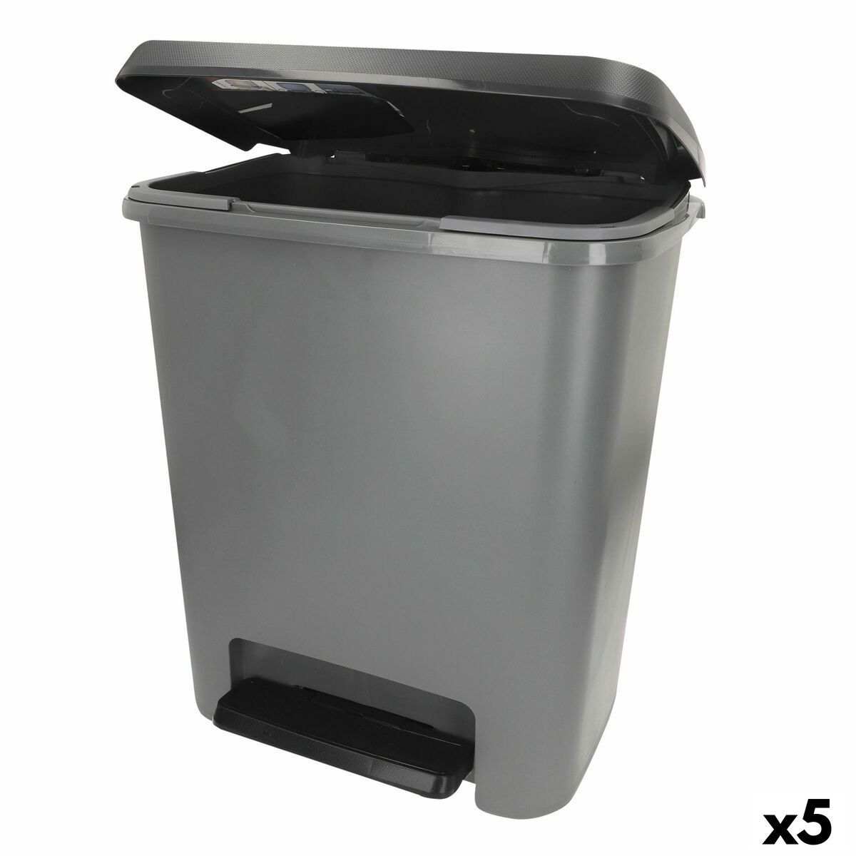 Cubo de basura Curver Gris oscuro Plástico 25 L (5 Unidades)