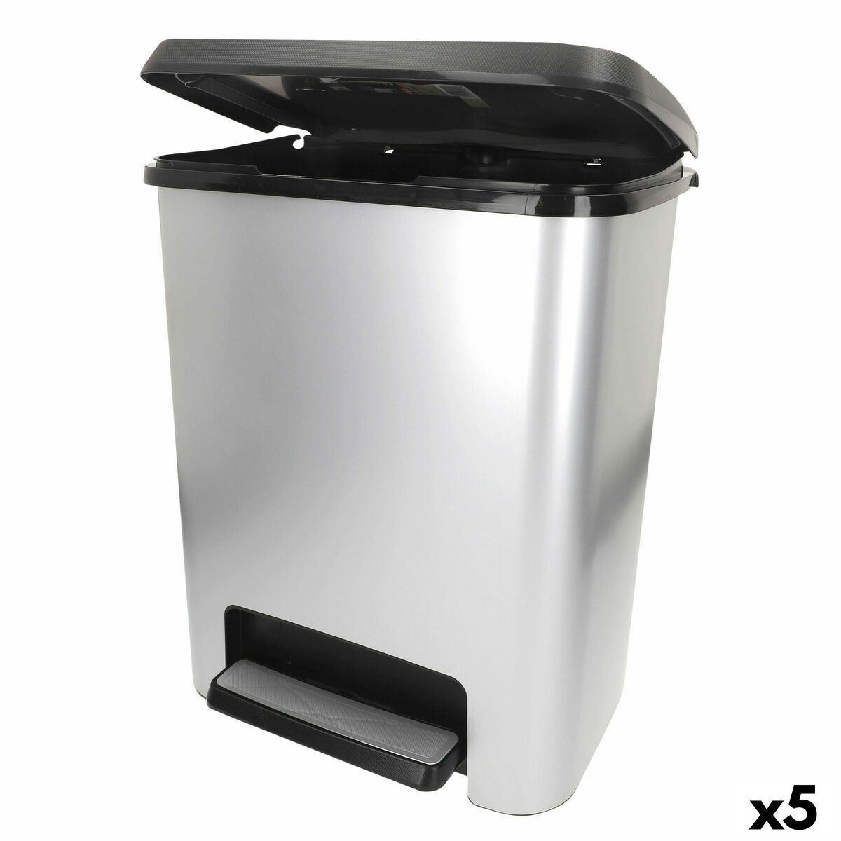 Cubo de basura Curver Gris Plástico 25 L (5 Unidades)
