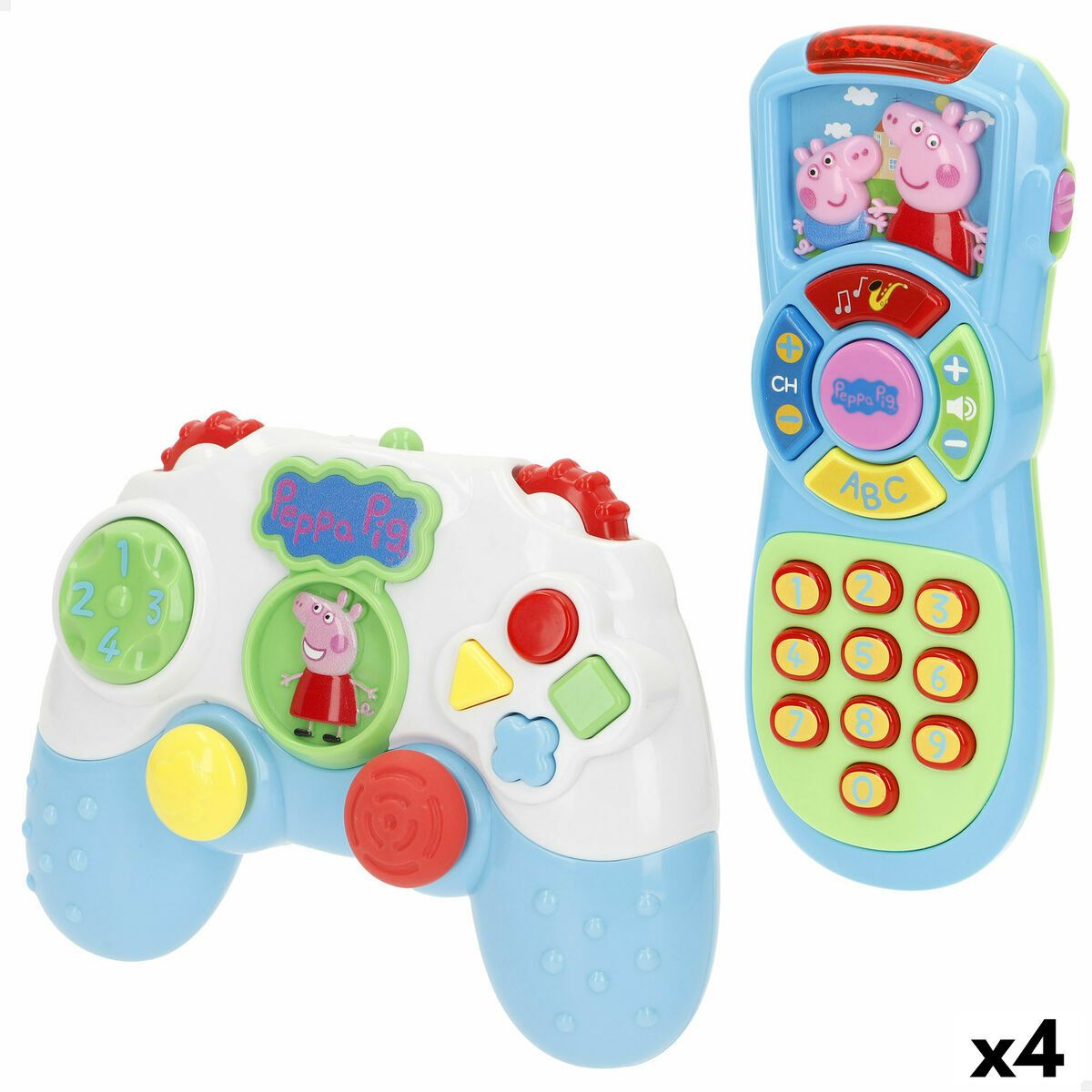 Teléfono de Aprendizaje Peppa Pig 15 x 11 x 5 cm (4 Unidades)