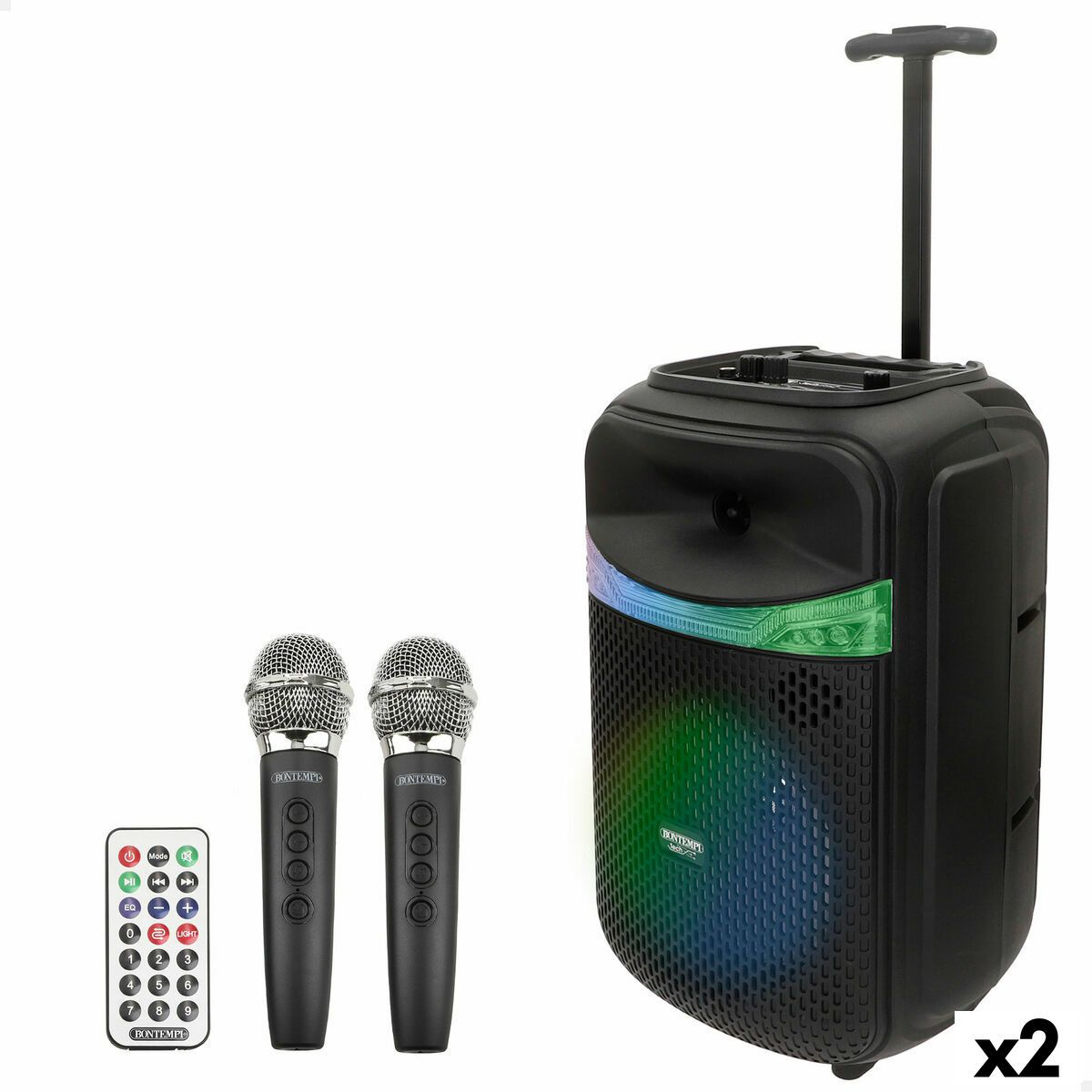 Altavoz con Micrófono Karaoke Bontempi 2 Unidades