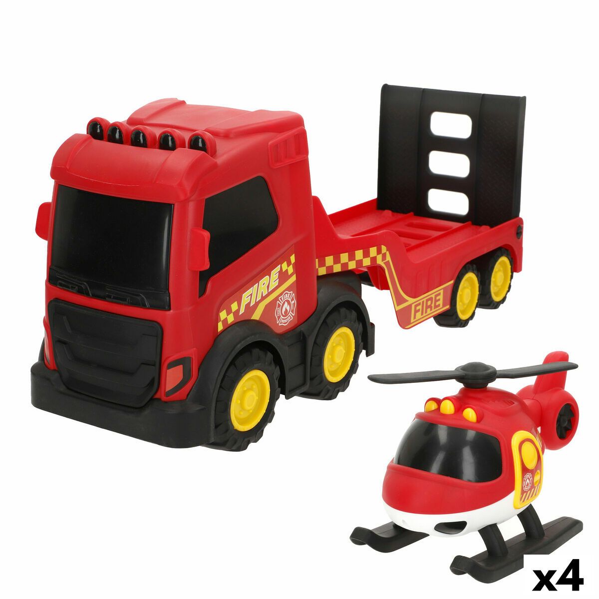 Camión de Bomberos Teamsterz 49 X 18 X 13 CM (4 Unidades)