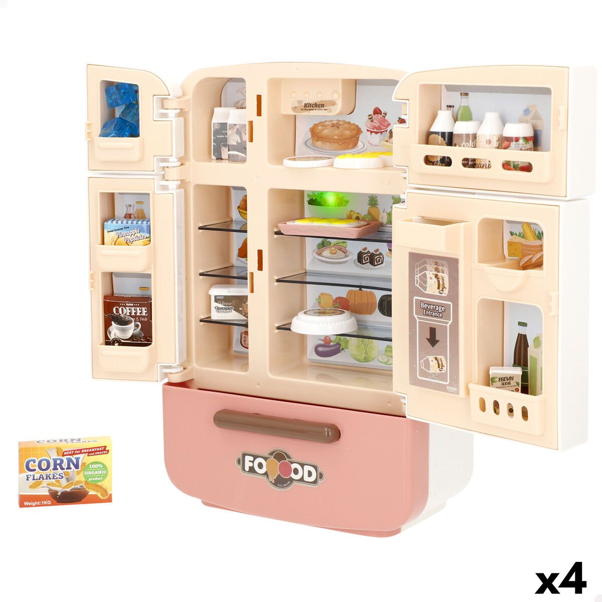Nevera de juguete Colorbaby 17 X 25 X 8 CM 20 Piezas (4 Unidades)