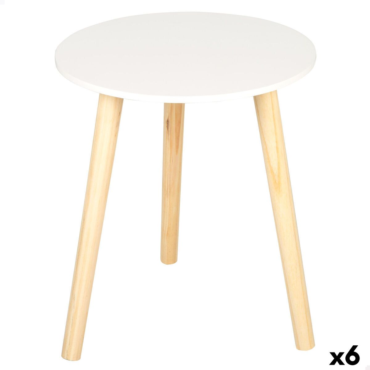 Mesa auxiliar Max Home Blanco 35 x 40 x 35 cm (6 Unidades)