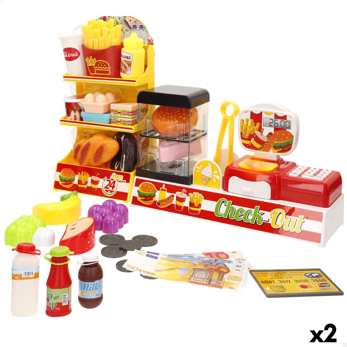 Supermercado de Juguete Colorbaby 39 X 21 X 10 CM (2 Unidades)