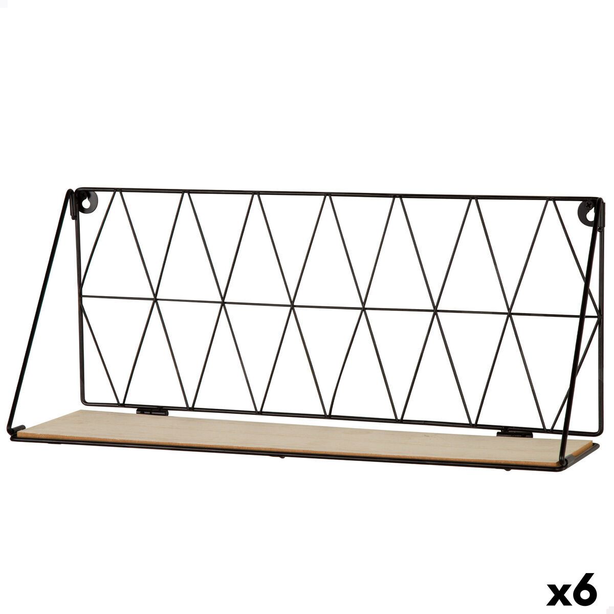 Estante Max Home Hierro Madera MDF 48 X 20 X 13 CM (6 Unidades)
