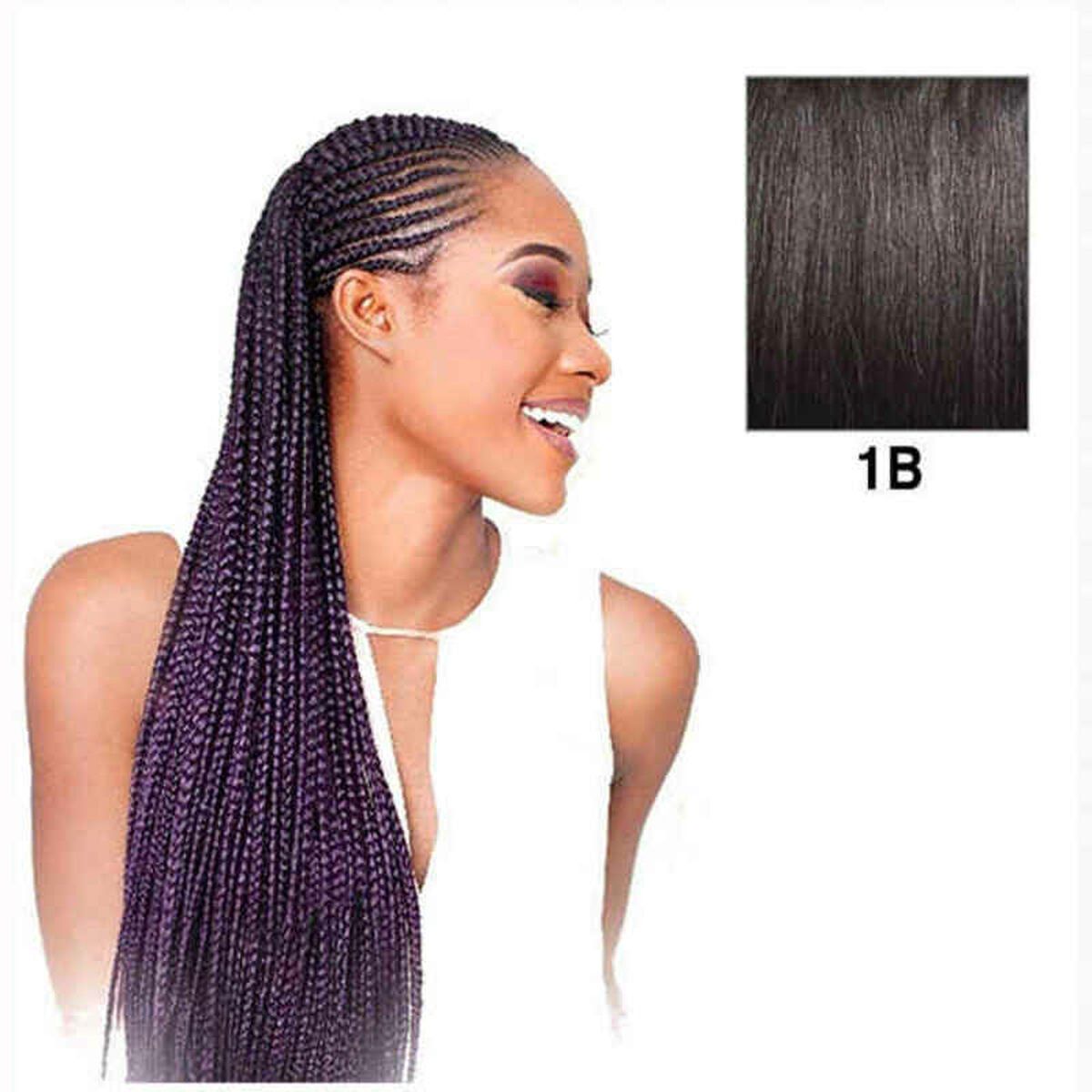 Extensiones para el Pelo X-Pression 208,28 cm pelo sintetico Nº 1b