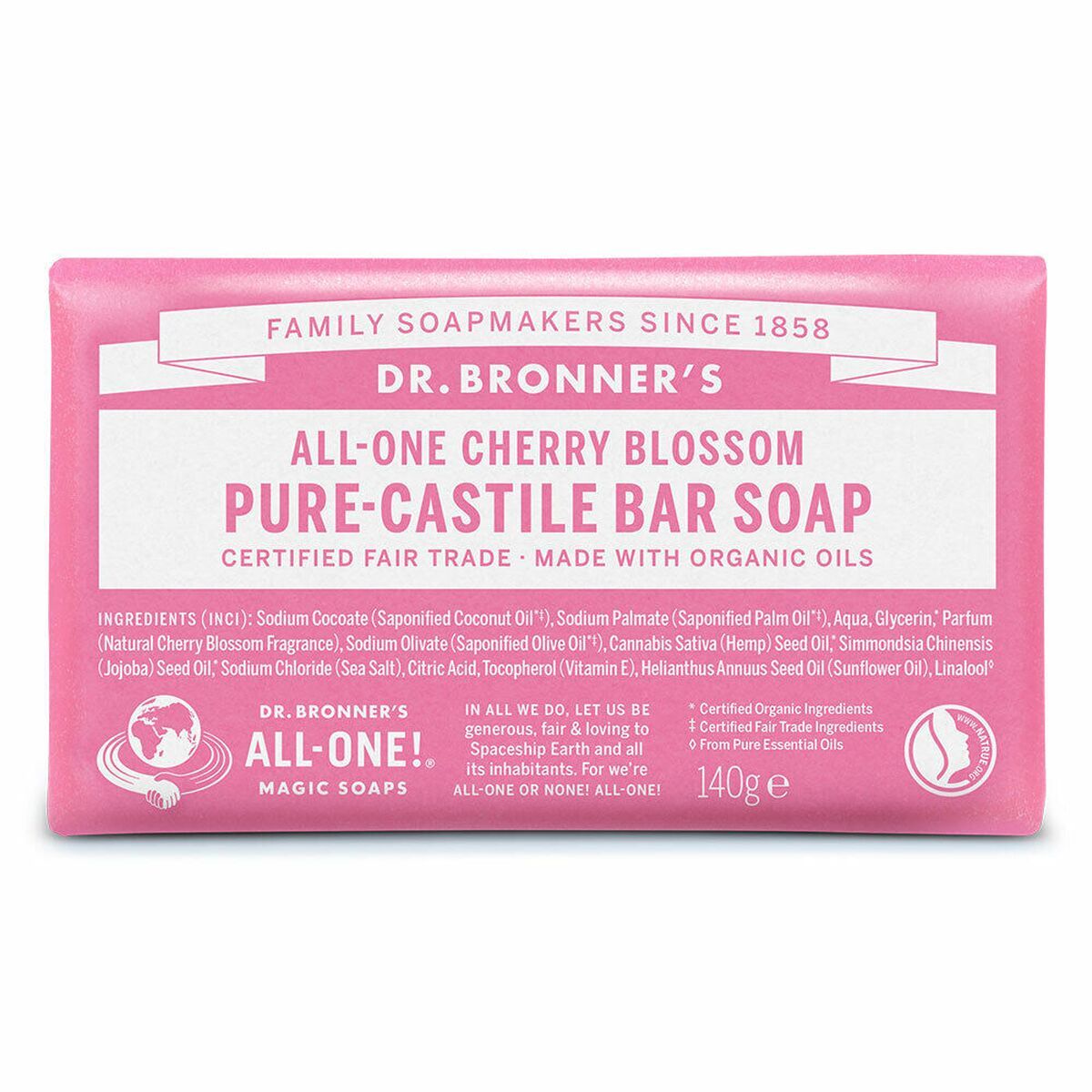 Pastilla de Jabón Dr Bronner's All One Cherry Blossom 140 g