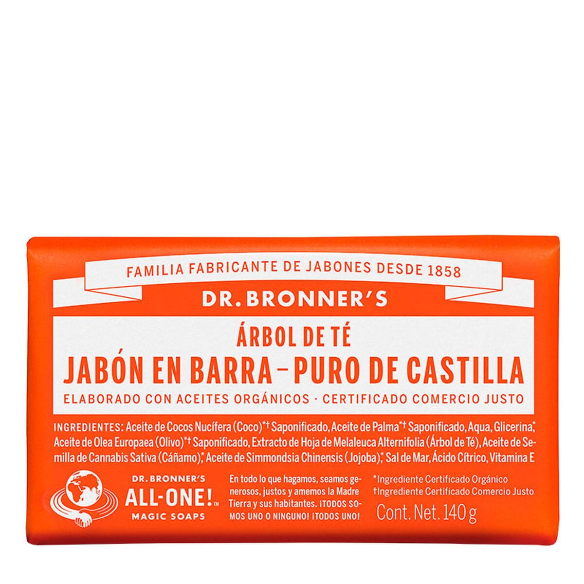 Pastilla de Jabón Dr Bronner's 140 g Árbol de té