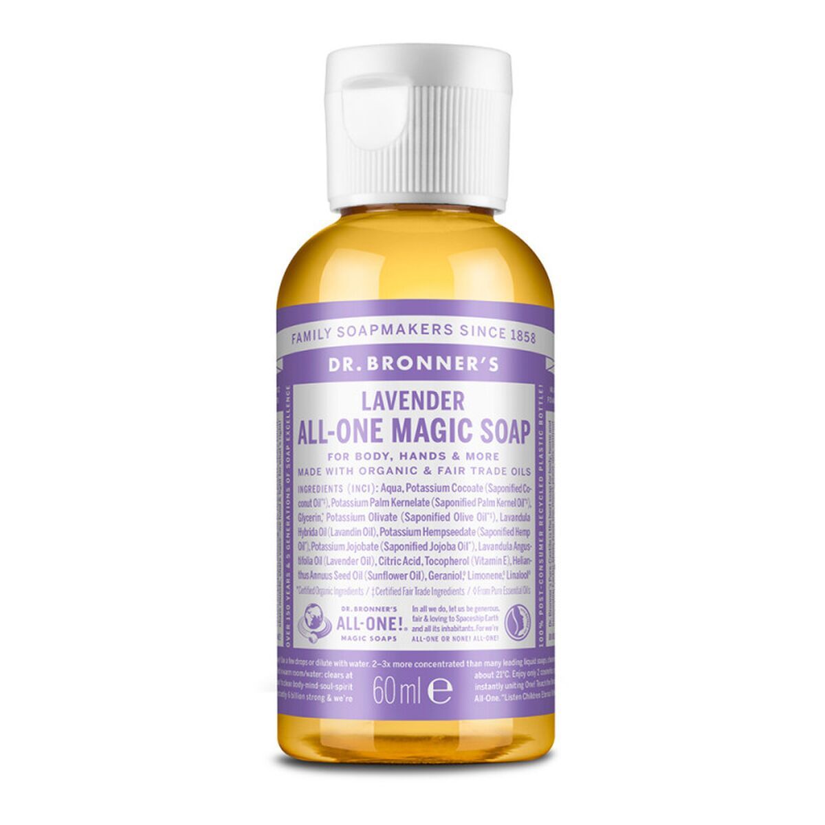Jabón Líquido Dr Bronner's 60 ml Lavanda