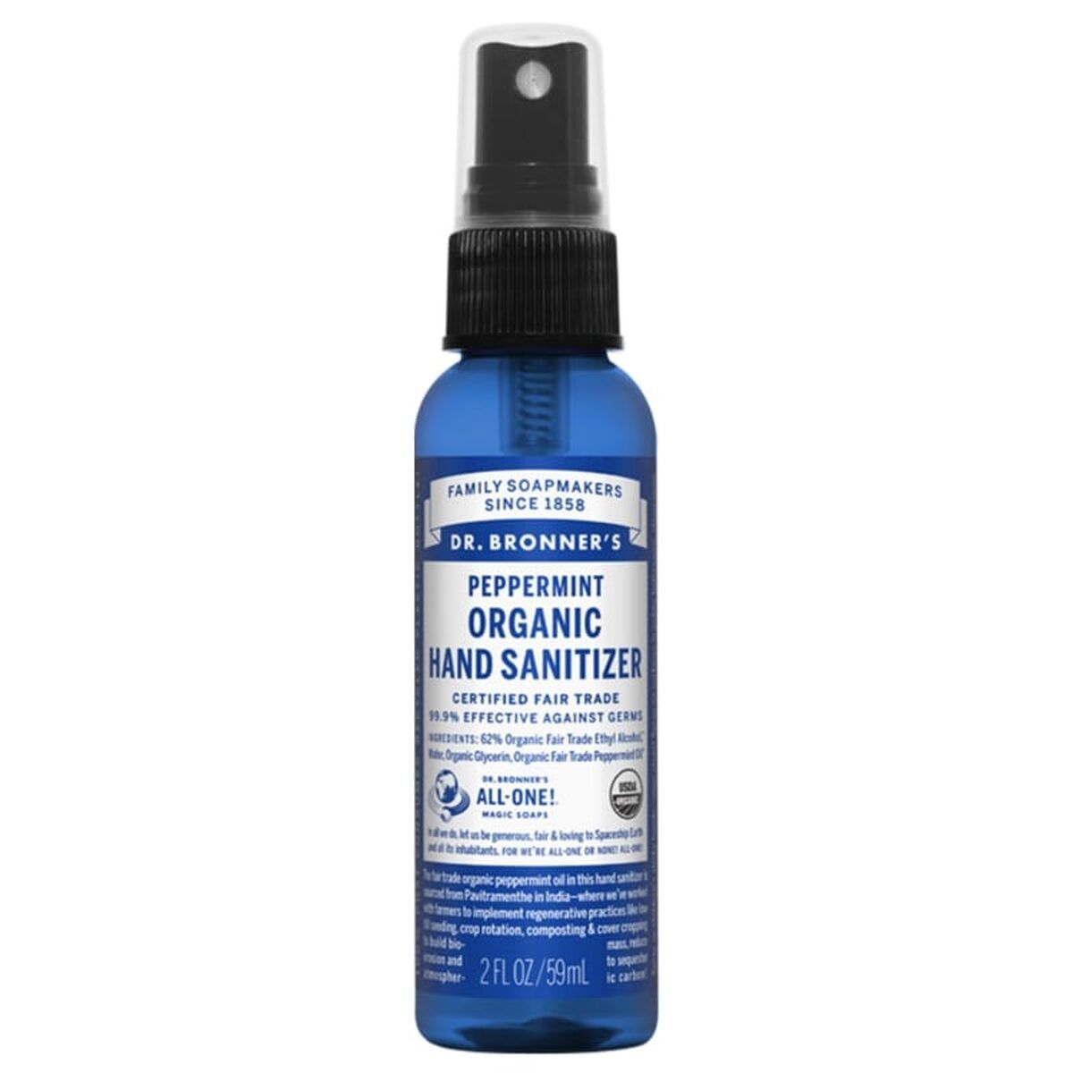 Loción Higienizante de Manos Dr Bronner's Peppermint 60 ml
