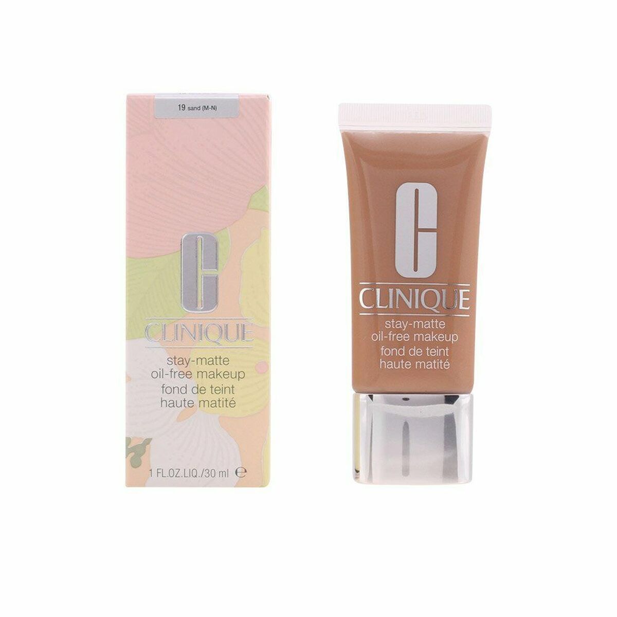 Base de Maquillaje Fluida Clinique Stay-Matte Oil-Free Nº 19-Sand 19 Sand 30 ml
