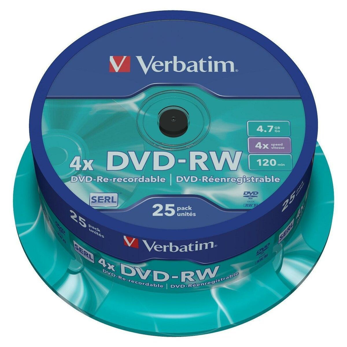 DVD-RW Verbatim 25 Unidades Multicolor 4,7 GB 4x