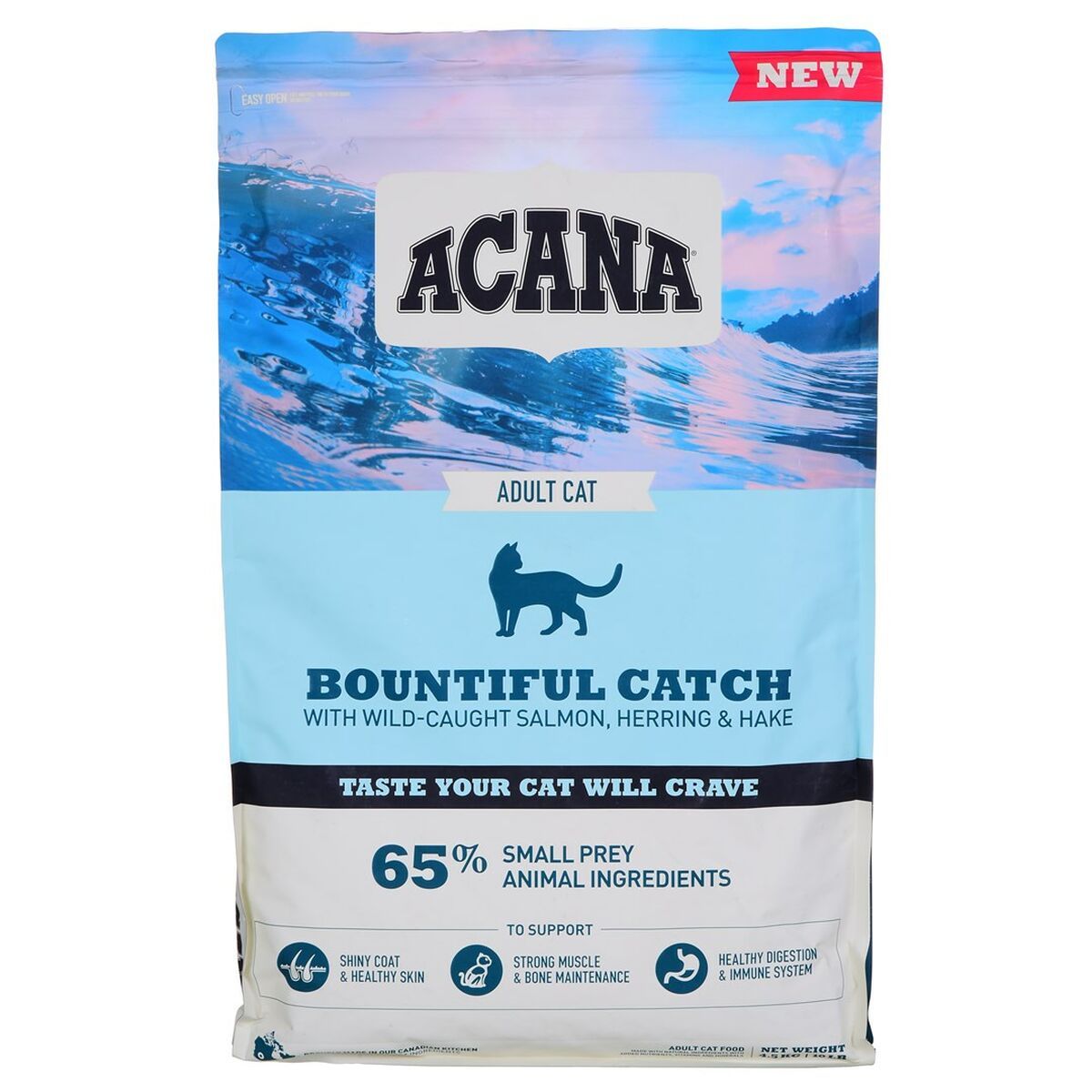 Comida para gato Acana Bountiful Catch Adulto Salmón Pescado Cordero Bacalao 1,8 kg