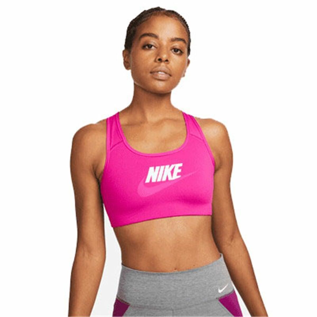 Sujetador Deportivo Nike Dri-FIT Swoosh Fucsia