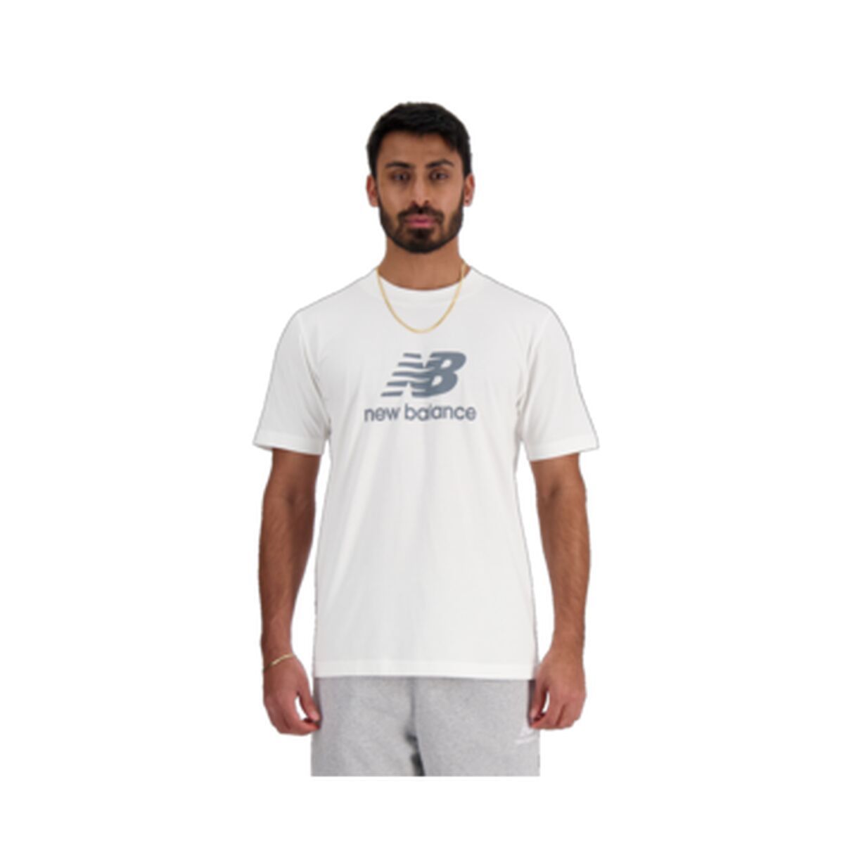 Camiseta Deportiva de Manga Corta New Balance MT41502 WT Blanco