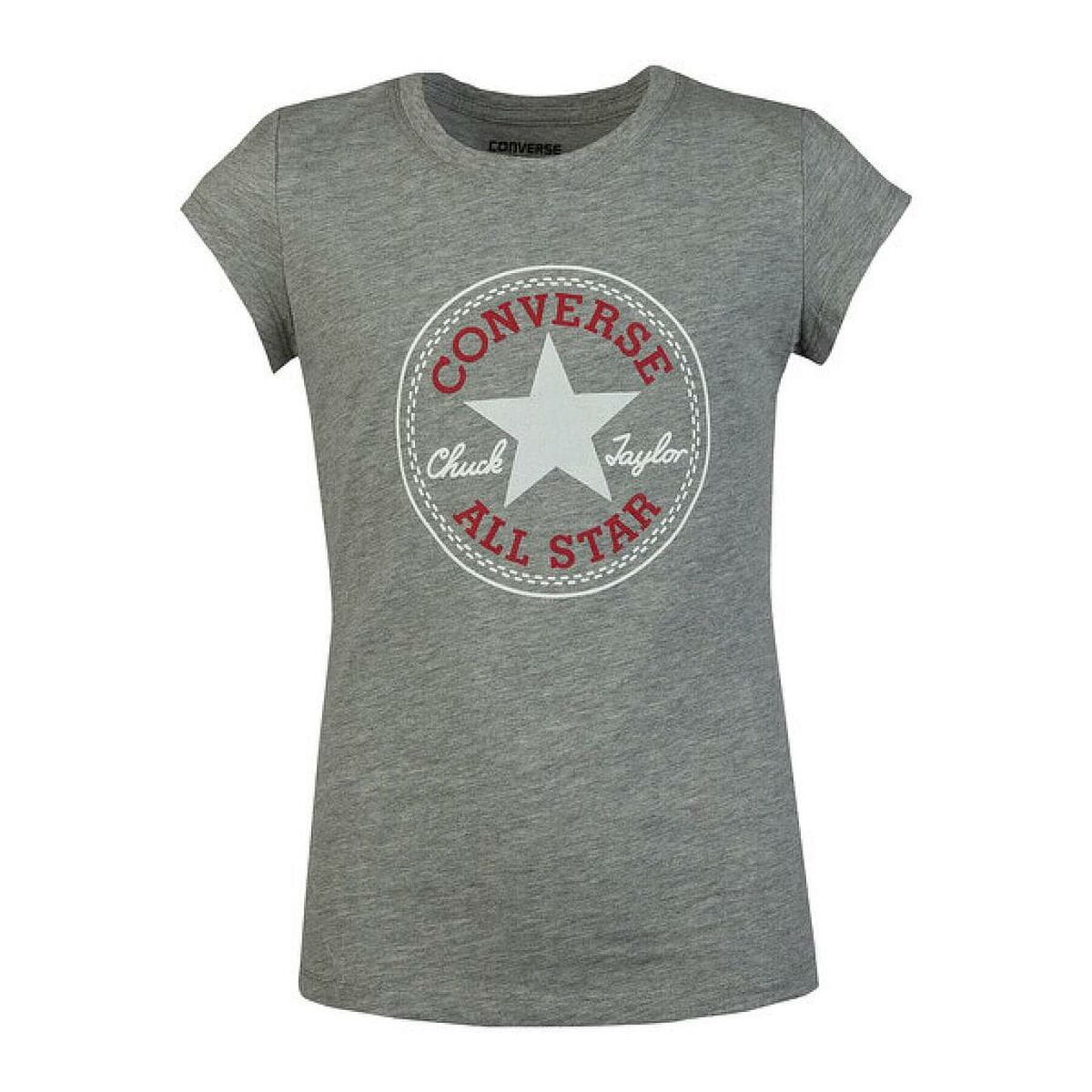 Camiseta de Manga Corta Infantil Converse 468992 042 Gris