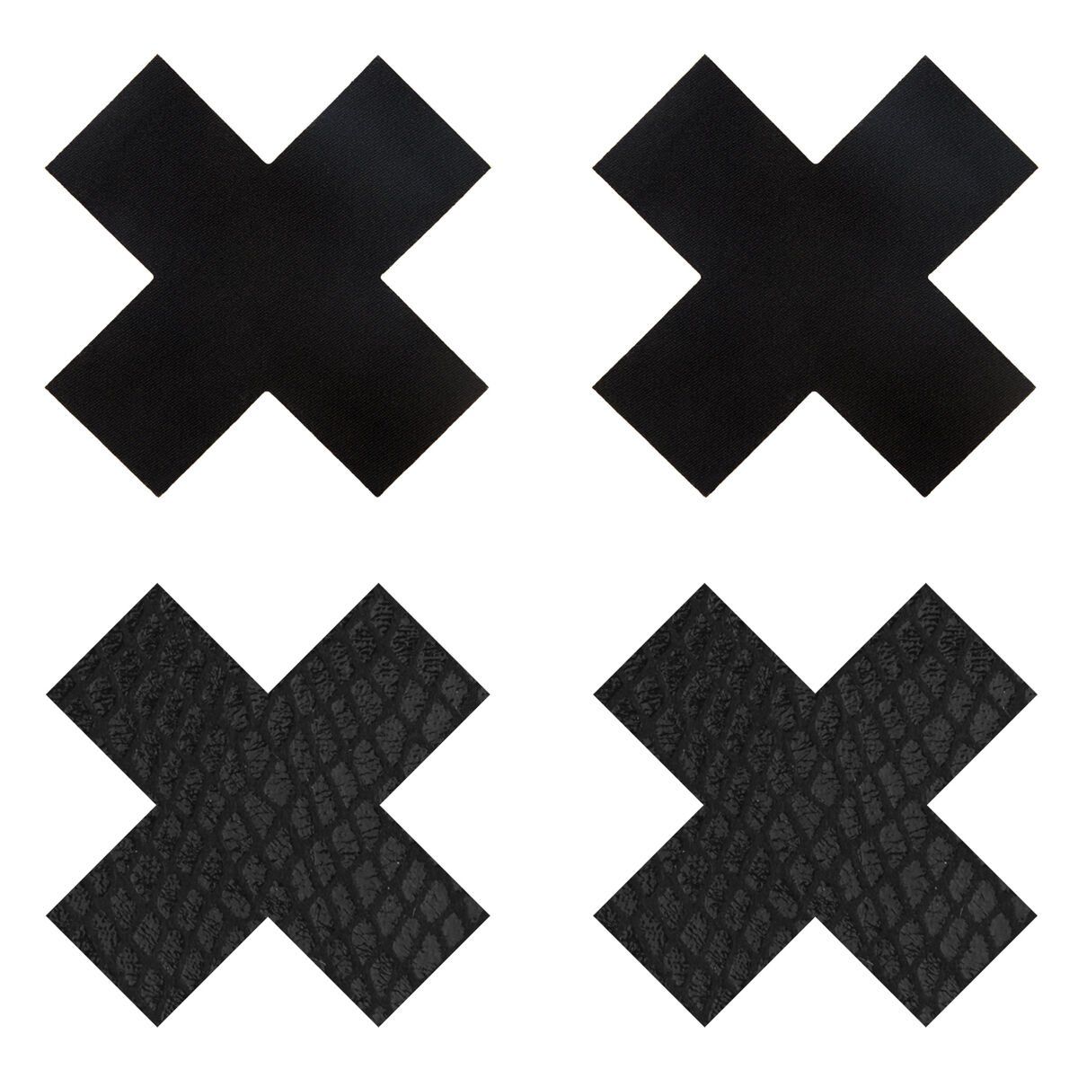 Pezoneras Peekaboo X Negro Talla única