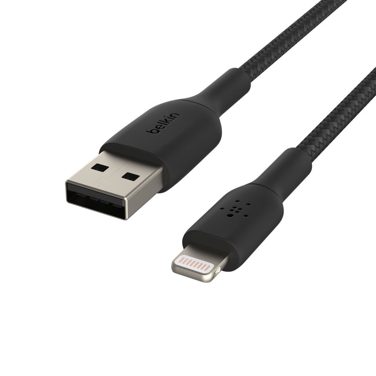 Cable USB a Lightning Belkin CAA002BT2MBK 2 m 200 m Blanco Negro