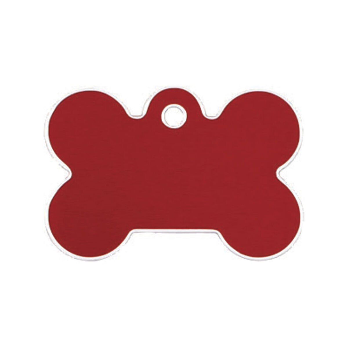 Placa identificativa para collar Imarc Bone Rojo