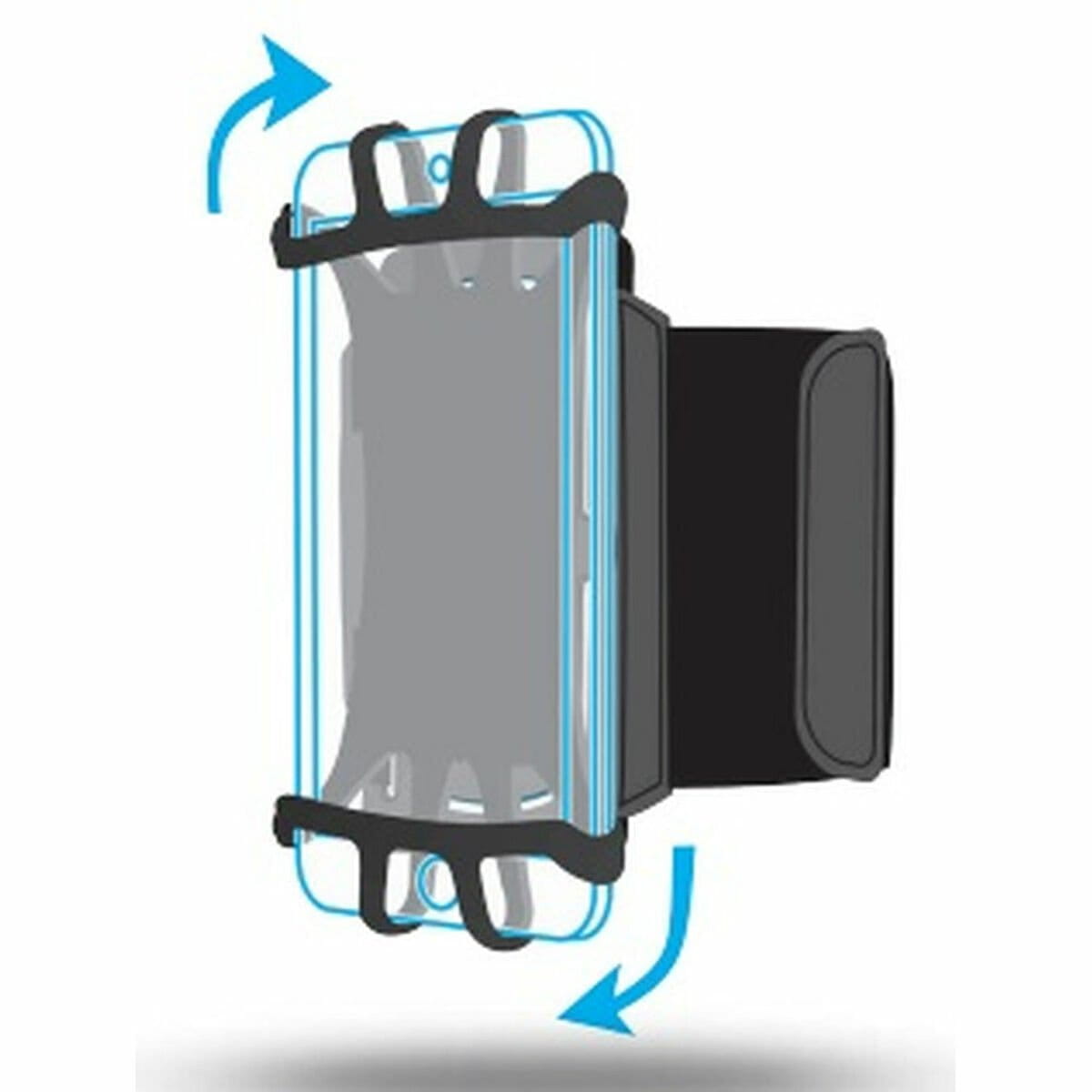 Brazalete para Móvil Mobilis 030003 Negro Silicona