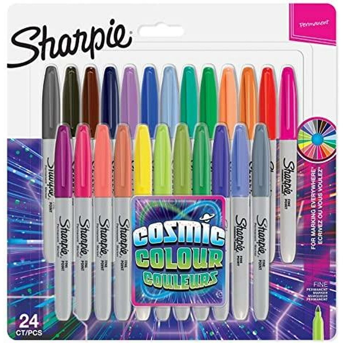 Set de Rotuladores Sharpie Cosmic 24 Piezas Permanente Multicolor
