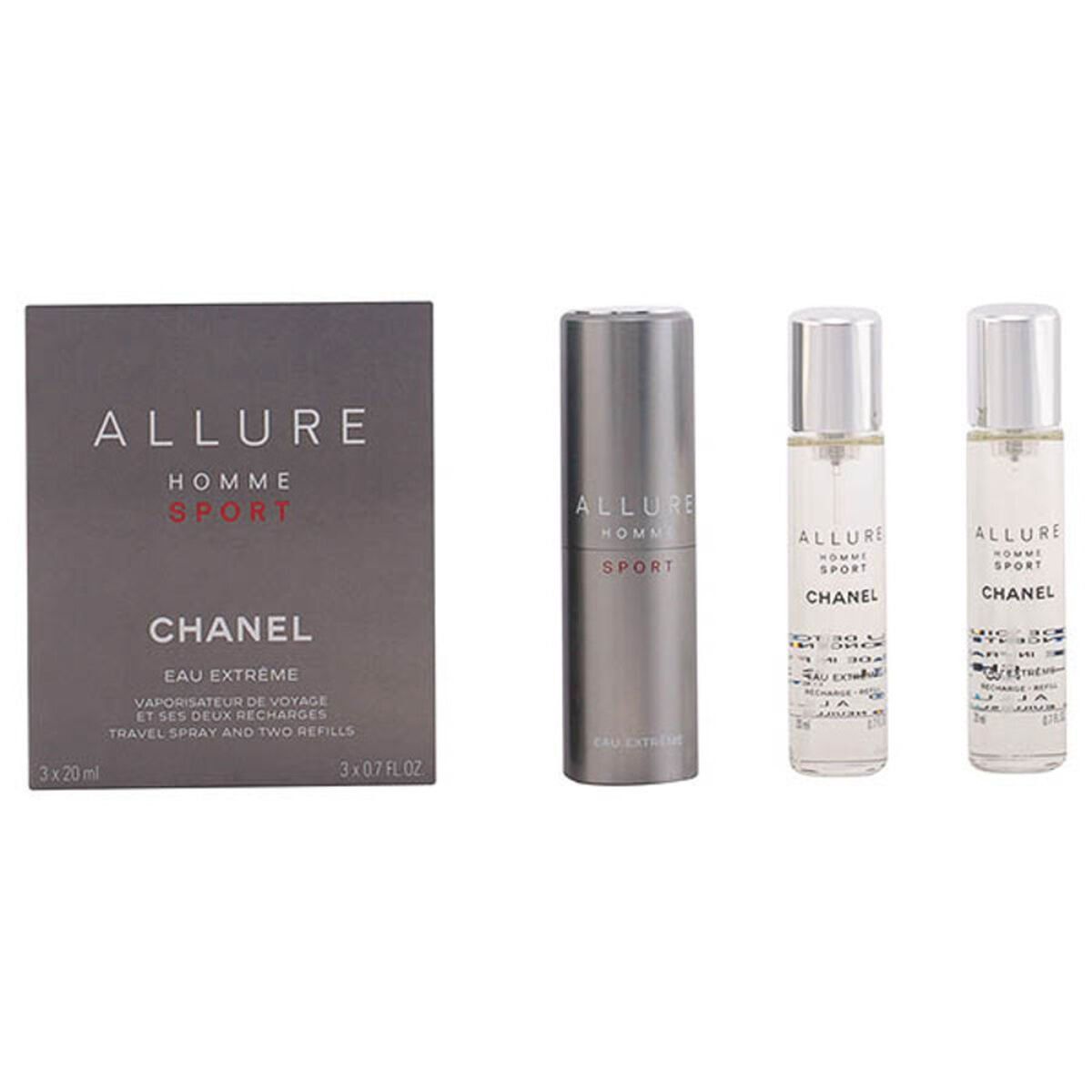 Set de Perfume Hombre Chanel Allure Homme Sport Eau Extrême 3 Piezas