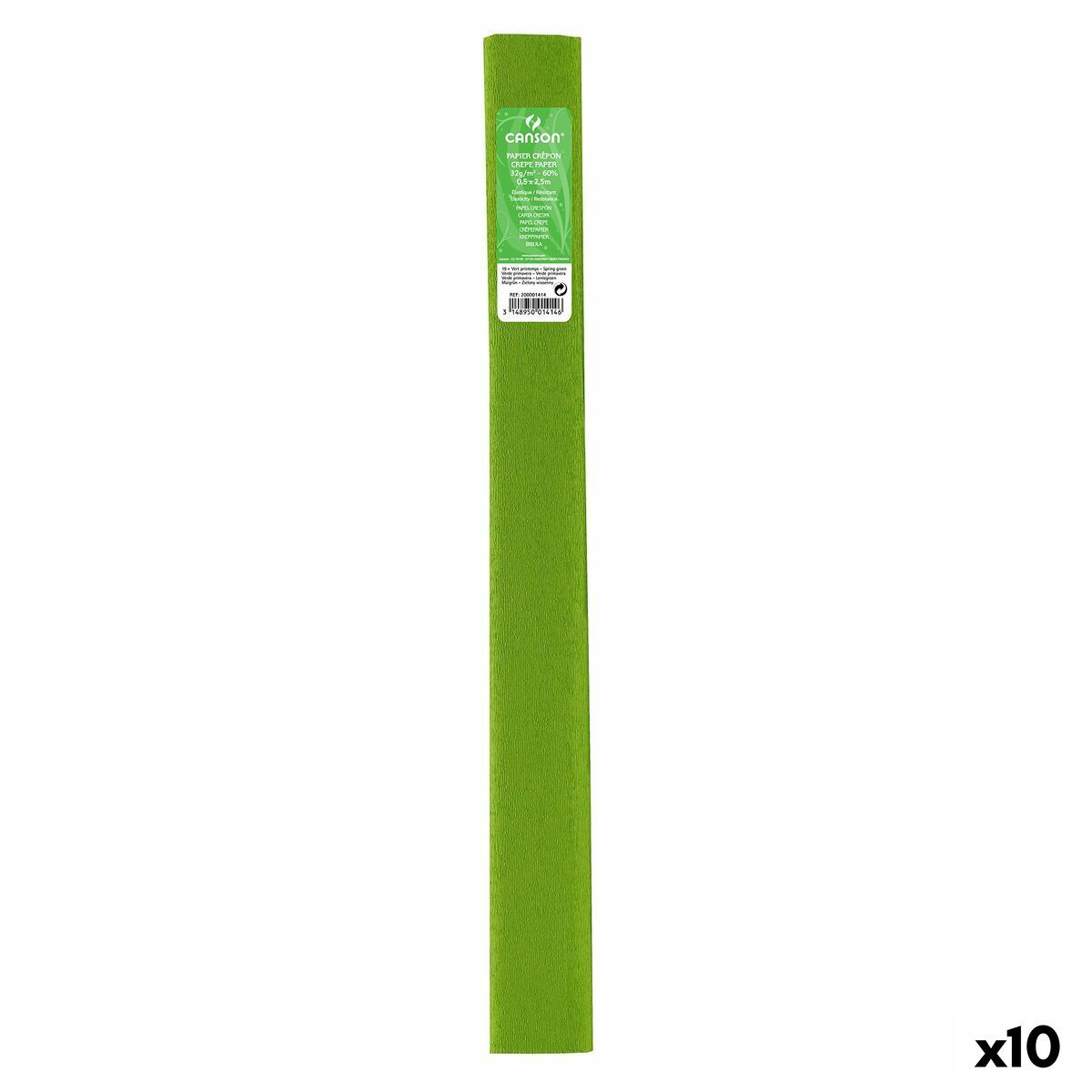 Papel Crepé Canson Standard Verde (10 Unidades)