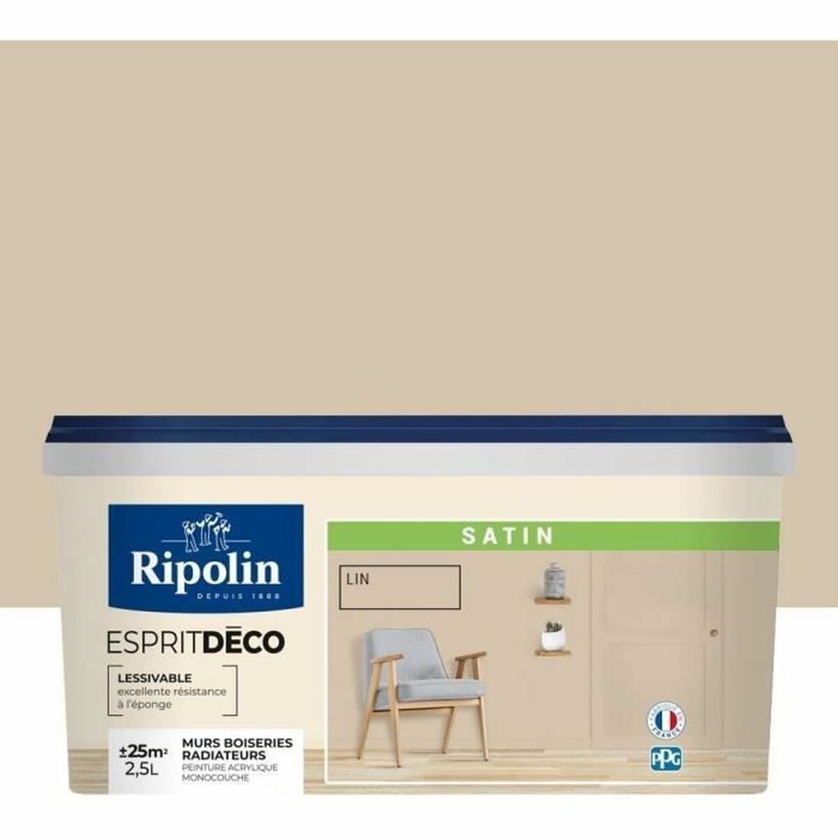 Pintura de Imprimación Ripolin Beige Satinado 2,5 L