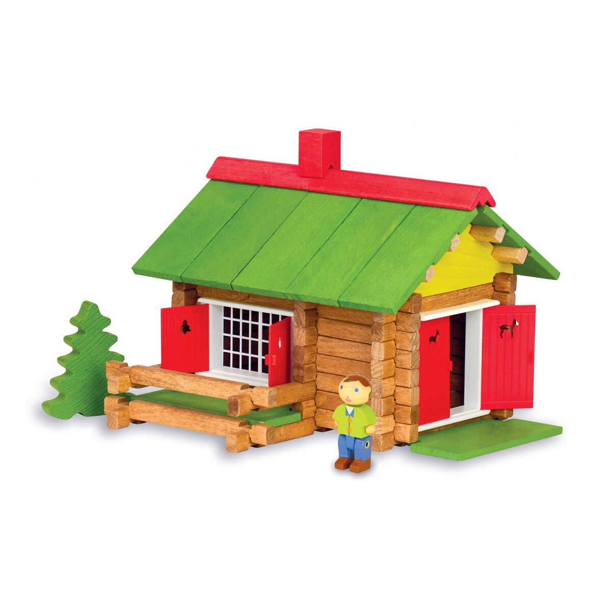 Figuras de Acción Jeujura My Wooden Chalet 100 Piezas Playset